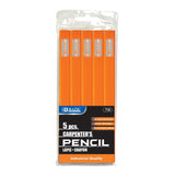 BAZIC Wood Pencil Carpenters Pencils, Jumbo Oval Shape Pencils, Durable for Students School Office Drawing Sketching Exam (5/Pa