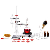 VEVOR Essential Oil Distillation Kit, 500ml Distillation Apparatus, 3.3 Boro Lab Glassware Distillation Kit with 1000W Heating P