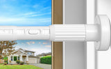 ZipGlo White Tension Curtain Rod 41-185In(4-15Ft), Extra Long Outdoor Curtain Rod No Drilling for Window or Patio, Heavy Duty Cu