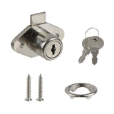Chinflly Desk Cabinet Lock,Antique Silver Drawer Dreeser Cabinet Lock with Keys,Pack of 1