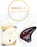 L'MS 6 Hole Ceramic Strawfire Mini Ocarina with Free Tutorial Songbook (Coffee)