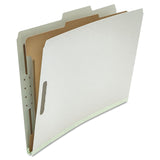 Universal 10262 Pressboard Classification Folder, Legal, FourSection, Gray, 10/Box