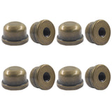 Moicstiy 8 Pcs 1/4-27 Lamp Finial Caps - 1/2 Inch Tall Tapped Knob Accessories for Light Shade Holder Harp Tops (Bronze)