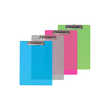 BAZIC Memo Size Plastic Clipboard with Low Profile Clip, 1 Clipboard Per Order (Color May Vary)