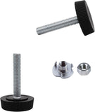(Pack of 8) Furniture Leveling Feet 1/4 x 1-3/16 (M6 x 30 mm), Adjustable Round Legs 63/64 (25 mm) Diameter, 1/4 (M6) Thread Lev