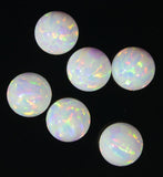 uGems 6 Created Fire Opal Beads 6mm (6)