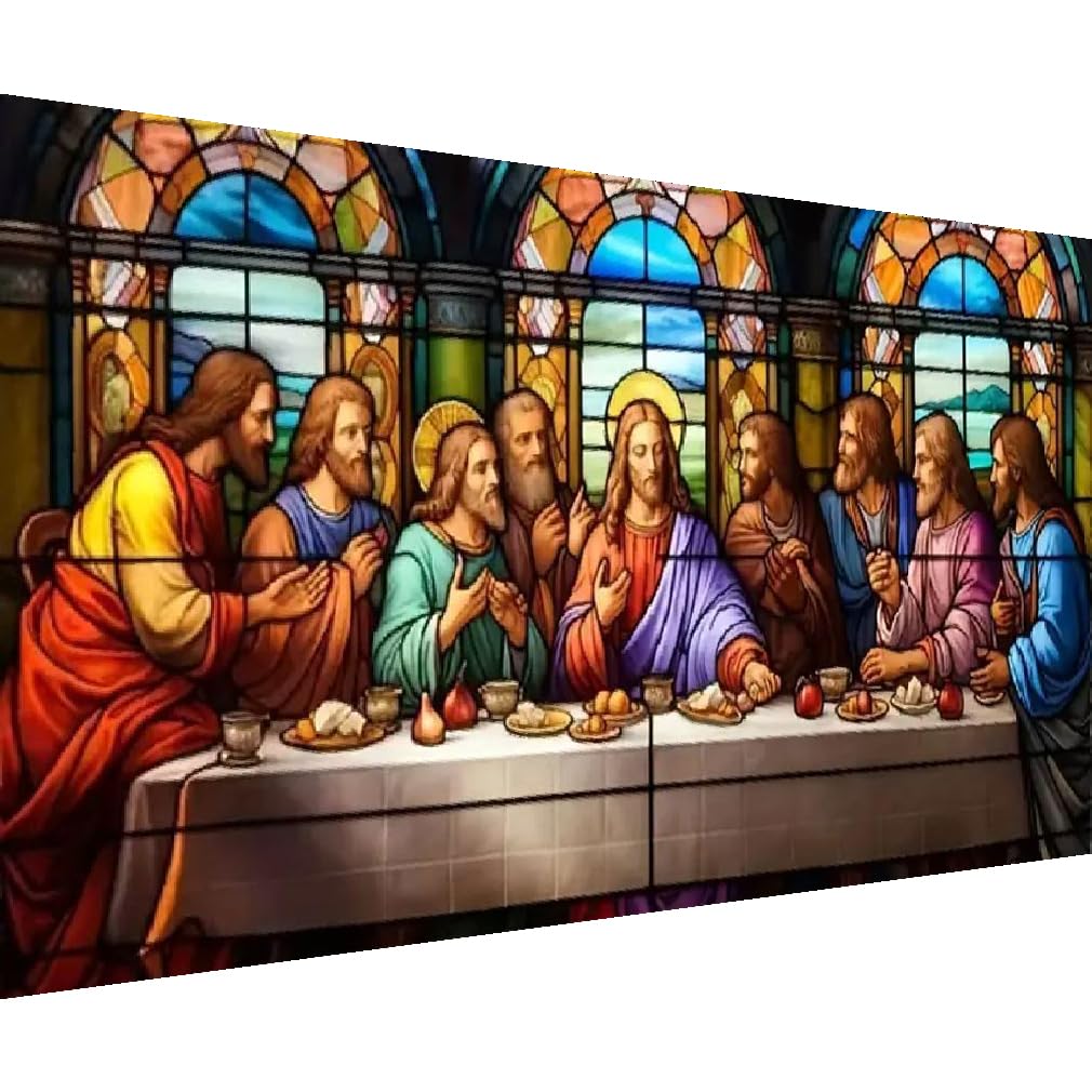 BOHADIY 5D DIY The Last Supper Diamond Painting Kits for Adults, Large Size Full Drill Diamond Arts Rhinestone Pasted, DIY Paint