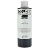 Golden Fluid Acrylics Bone Black 8 oz Bottle
