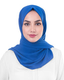 Silk Route Inessence Princess Blue Poly Georgette Scarf Women Girls Wrap Medium Size Hijab