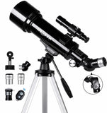 Koolpte Telescope 70mm Aperture 500mm - for Kids & Adults Astronomical Refracting Telescopes AZ Mount Fully Multi-Coated Optics,
