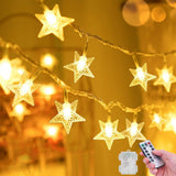 YoTelim Star String Lights Battery Operated,Water Proof 33FT 100 LED Fairy Christmas Lights 8 Modes with Remote Control, for Hom