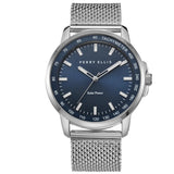 Perry Ellis Solar Powered Mens Watch | Steel Mesh Band | Water-Resistant Analog Wrist Watches for Men | 43mm Case | Aluminum Tac