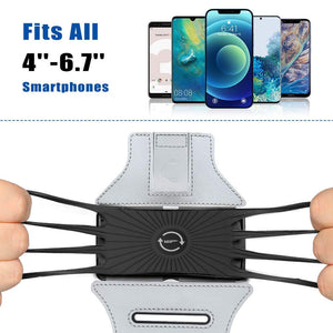 VUP Running Armband 360Rotatable for iPhone 14/13/Pro Max/Pro/Mini/12/11/SE/Xs/XR/X/8/7/Plus, Fits All 4-6.7 Inch Smartphones, w
