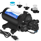 ECO-WORTHY 33-Series Water Pressure Diaphragm Pump Industrial 110V AC 4.0GPM Flow 50PSI Rated Pressure Self Priming RV Fresh Wat