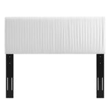 Modway Mod-6327-Whi Eloise Channel Tufted Performance Velvet Full/Queen Headboard, White