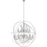 Living District Cordelia 24-Light Transitional Metal Pendant In Chrome