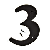 HyKo Products 30203 Plastic House Number 3 (THREE) 6 High, Black, 1 Piece