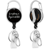 Gctriki Motivational Badge Reel Retractable with Carabiner Clip, Inspirational Work ID Holder Retractable Clip, Cute Nurse Teach