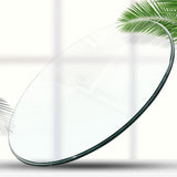 Generic 36 Round Tempered Glass Table Top - 1/4 Thick, Pencil Polish Edge, Replacement for Kitchen/Patio Table