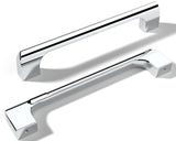 monti hardware | 15 Pack Polished Chrome 5 Inch Hole Center | Solid Metal Cabinet Handles Bathroom Home Decor Drawer Pulls | Sta