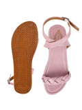 Shoetopia Stylish Braid Style Strap Mauve Platform Heels For Women & Girls /Uk8,Mauve,8,B0BYP9N9S3