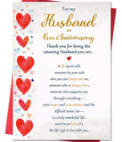 Beixian Romantic Anniversary Card for Husband, Funny Anniversary Card Gifts from Wife, Sweet Wedding Day Gifts for Husband