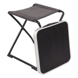 SUNNYFEEL 3 in 1 Folding Camping Table and Stool, Footrest, Lightweight Up to 300 LBS, Easy to Carry, Portable Camp Stool for Be
