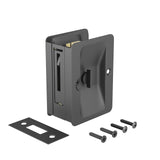 Richelieu Hardware 1701FBPSBC Onward Rectangular Pocket Door Pull with Privacy Lock, 31/4 in (82 mm), Black