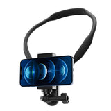 TELESIN SE Neck Mount Necklace with Phone Holder, Chest Backpack POV Selfie Video Vlog Lanyard Strap Attach for GoPro 12 11 10 9