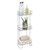 Idesign Neo Bathroom Standing Shelves 3-Tier Metal Tower Shelves For Bathrooms Bathroom Caddy Silver -Like New