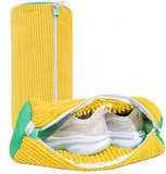Cheet enterprise Shoe Washing Bag for Machine Yellow Mesh Laundry Bag with Zipper Hook Reusable Sneaker Cleaner for Canvas,