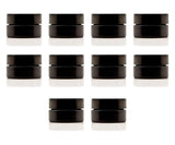 Infinity Jars Screw Top Jar 15 Ml (.5 fl OZ) Black Ultraviolet Refillable Cosmetic Style Travel Bottle Glass Jar Empty Cosmetic 