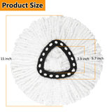 12Pack Spin Mop Replacement Heads,100% Microfiber Mop Head Replacement Compatible with Triangle Spin Mop, 360 Degree Spin Mop Re