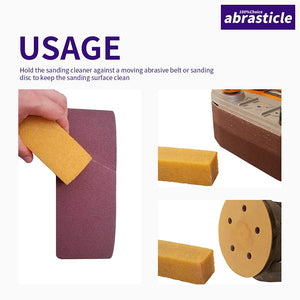 1-1/2 x 1-1/2 x 8 Inch Abrasive Cleaning Eraser Stick,Must Have Accessory for Sanding Belts & Discs Sandpaper Rough Ta