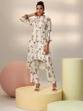 Libas Womens Printed Viscose Co-Ord Set For Women Cream S