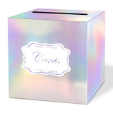 WNINK Iridescent Cards Box, Wedding, Cards Receiving Box For Birthday, Bridal or Baby Shower, Graduation, Retirements, Wedding M