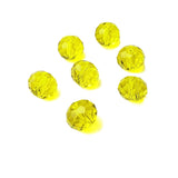 Chengmu 8mm Rondelle Yellow Glass Beads for Jewelry Making, 300pcs Faceted Briolette Crytal Spacer Beads for Bracelet Necklace E