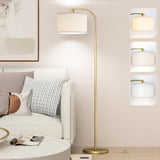CNXIN Arc Floor Lamps for Living Room with 3 Color Temperatures, Modern Floor Lamp Reading Light with 9W Bulb Included, Standing
