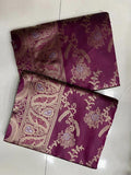 Leriya Fashion Womens Pure Jacquard Banarasi Kanjivarm Cotton Silk Saree With Blouse Piece. (Purple)