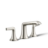 Kohler K-22020-4-SN Kohler K-22020-4 Tempered 1.2 GPM Widespread Bathroom Faucet with UltraGlide and Pop-Up Drain Assembly