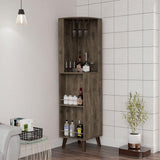Cincinatti Corner Bar Cabinet -Living Room -Dark Brown