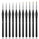 MKCreation 11PCS Miniature Paint Brushes, Detail Fine Tip Paint Brushes Set with Ergonomic Handle Suitable for Acrylic Painti