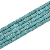 170pcs 5x2mm Natural Turquoise Heishi Disc Rondelle Spacer Stone Semi Precious Gemstone Loose Beads for Jewelry Making 15 Inch