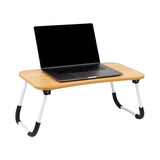 Mind Reader Lap Desk Laptop Stand, Bed Tray, Folding Legs, Couch Table, Portable, MDF, 23.25 L x 13.75 W x 10.5 H, Beige