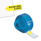 RediTag RediTag Please Sign and Date Arrows in Dispenser (RTG81124), Yellow, 1Pack