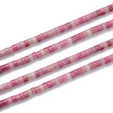 Adabele 14.5 Inch Natural Pink Rhodonite Healing Gemstone 4mm x 2mm Small Heishi Tube Rondelle Beads Gem Stone Spacer (140-150pc