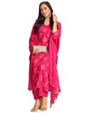 Anni Designer Women'S Rayon Blend Printed Straight Kurta With Pant & Dupatta (Jubal Pink_S_Pink_Small),Pink,S