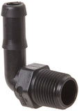 Banjo HB05090 Polypropylene Hose Fitting, 90 Degree Elbow, 1/2 NPT Male x 1/2 Barbed