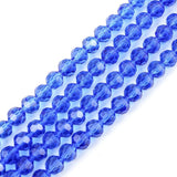 1000pcs Czech Faceted Round Crystal Glass Beads 4mm Small Tiny Spacers Bulk Sapphire Blue