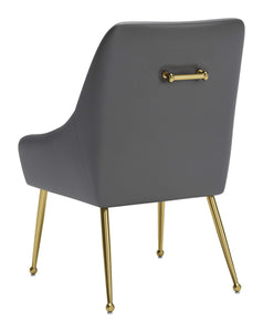 Zuo Maxine Dining Chair Gray & Gold